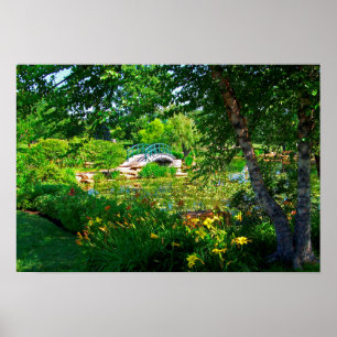 Poster Monet France Impressionniste Pont Parc Pain