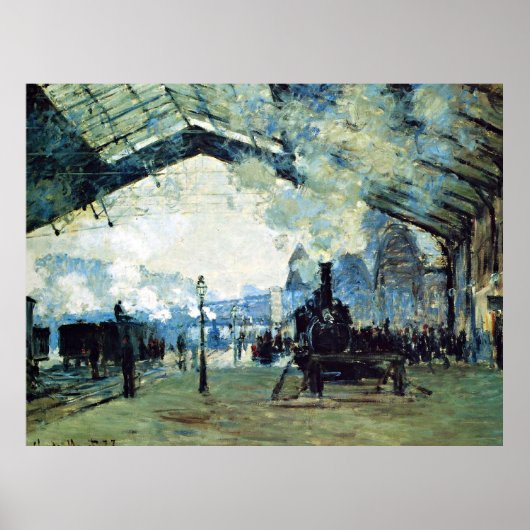 Poster Monet - Gare Saint-Lazare, Train Normande, (Devant)