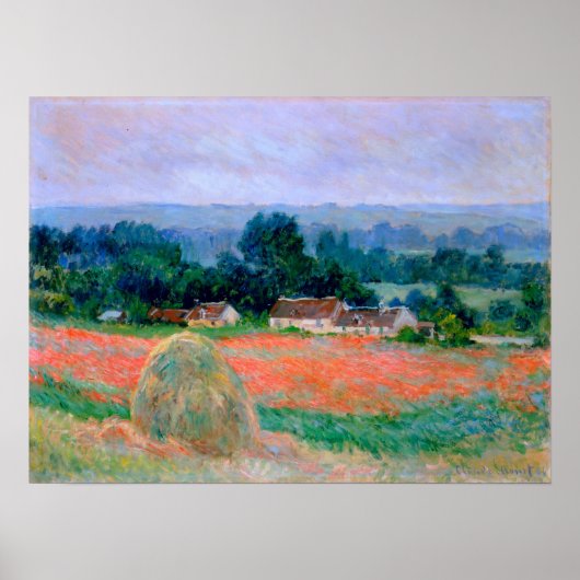 Poster Monet - Haystack À Giverny 1886 (Devant)