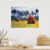 Poster Monet - Haystacks à Giverny, 1884, (Cuisine)