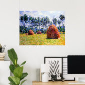 Poster Monet - Haystacks à Giverny, 1884, (Bureau à domicile)