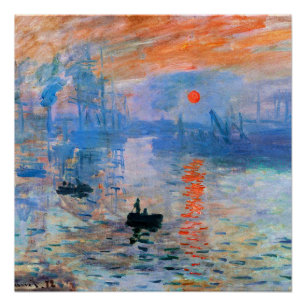 Poster Monet - Impression, lever du soleil,