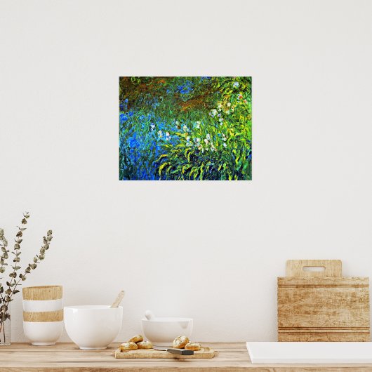 Poster Monet - Iris à la mer Rose Pond (Cuisine)