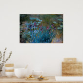 Poster Monet - Iris et Nymphéas (Cuisine)