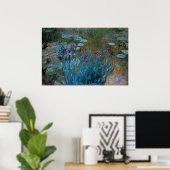 Poster Monet - Iris et Nymphéas (Bureau à domicile)
