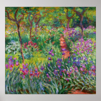 Monet Iris Garden à l'affiche de Giverny