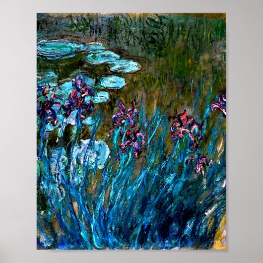 Poster Monet - Irises et Lys d'Eau (Devant)