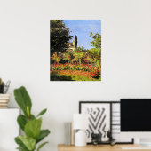 Poster Monet - Jardin en fleurs (Bureau à domicile)