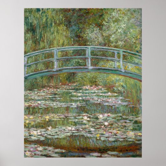 Poster Monet, jardin, peinture classique (Devant)