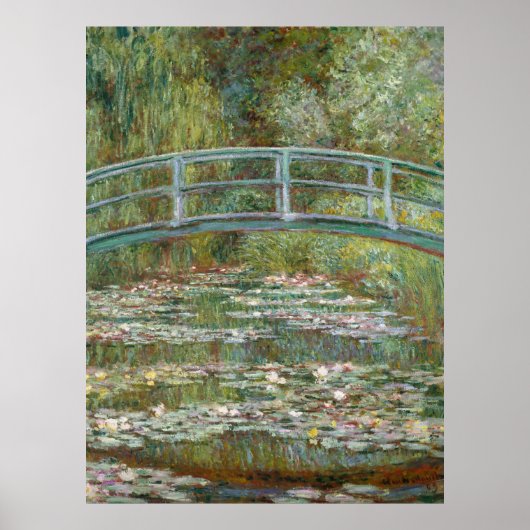 Poster Monet, jardin, peinture classique (Devant)