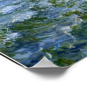 Poster Monet - La Mer à Fécamp, oeuvre d'impressionnisme (Coin)