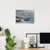 Poster Monet - La Plage à Sainte-Adresse (Bureau à domicile)