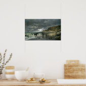 Poster Monet - La pointe de la Hève à marée basse (Cuisine)