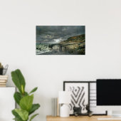 Poster Monet - La pointe de la Hève à marée basse (Bureau à domicile)