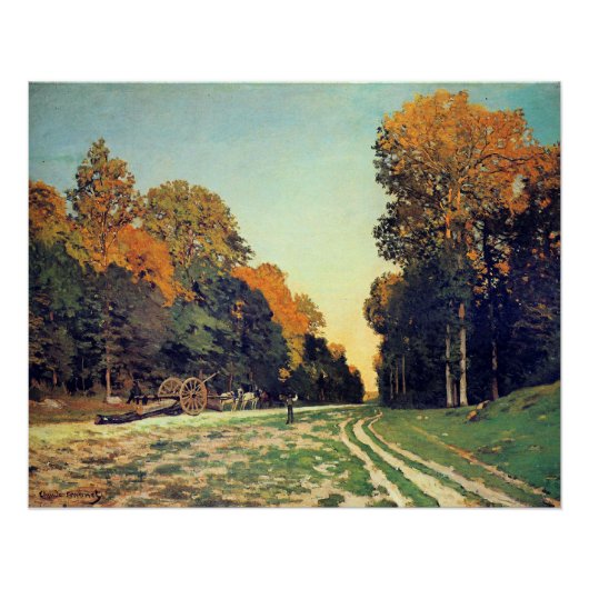 Poster Monet - La route de Chailly à Fontainebleau (Devant)