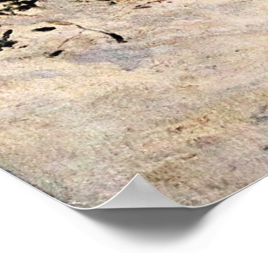 Poster Monet - La route devant la ferme Saint-Siméon, (Coin)