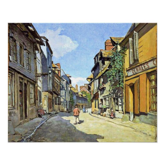 Poster Monet - La Rue Bavolle à Honfleur (Devant)