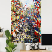 Poster Monet - La rue Montorgueil à Paris (Bureau à domicile)