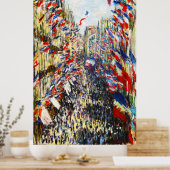 Poster Monet - La rue Montorgueil à Paris (Cuisine)