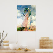 Poster Monet Lady avec Parasol (Cuisine)