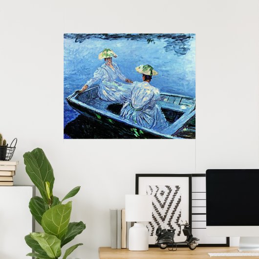 Poster Monet - Le Bateau Blue Row (Bureau à domicile)