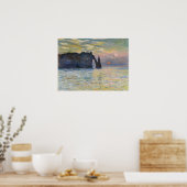 Poster Monet - Le Manneport, Falaise à Etretat, coucher d (Cuisine)