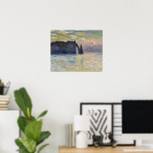 Poster Monet - Le Manneport, falaise à Etretat, coucher d (Bureau à domicile)
