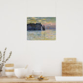 Poster Monet - Le Manneport, falaise à Etretat, coucher d (Cuisine)