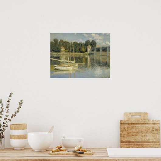 Poster Monet - Le pont Argenteuil (Cuisine)