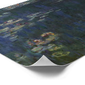 Poster Monet - Les Nymphéas Reflets Verts (Coin)