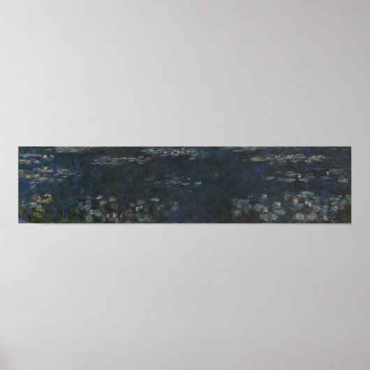 Poster Monet - Les Nymphéas Reflets Verts (Devant)