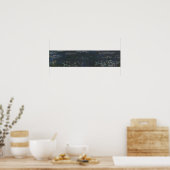 Poster Monet - Les Nymphéas Reflets Verts (Cuisine)