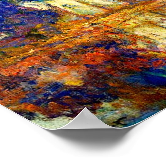 Poster Monet - Les peupliers en automne (Coin)
