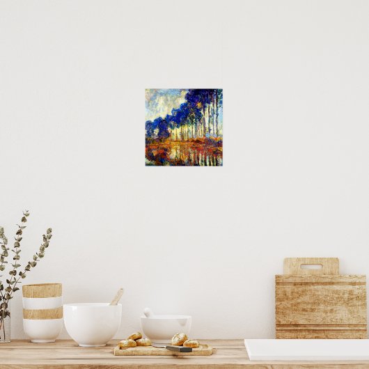 Poster Monet - Les peupliers en automne (Cuisine)