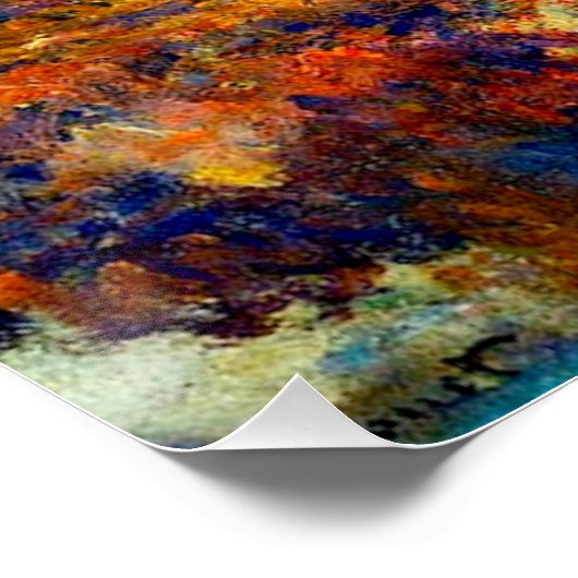 Poster Monet - Les peupliers en automne (Coin)