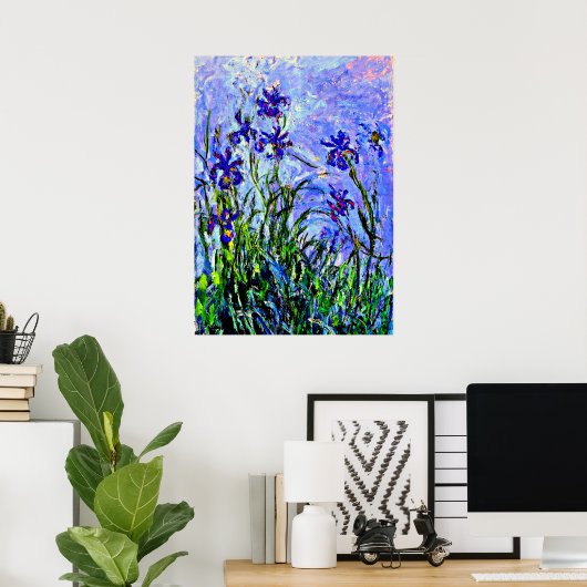 Poster Monet - Lilacs et Irises (Bureau à domicile)