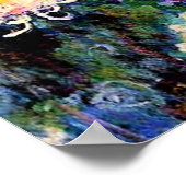 Poster Monet - Lit de Chrysanthèmes, (Coin)