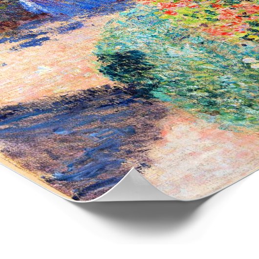 Poster Monet - Lit Fleur Arrondi (Coin)