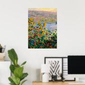 Poster Monet - Lits de fleurs à Vetheuil (Bureau à domicile)