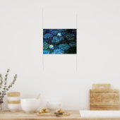 Poster Monet - Lys d'eau Bleus (Cuisine)