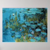 Poster Monet - Lys d'Eau, Turquoise, (Devant)