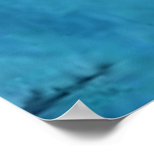 Poster Monet - Lys d'Eau, Turquoise, (Coin)