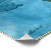 Poster Monet - Lys d'eau (turquoise) (Coin)