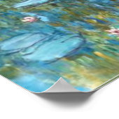 Poster Monet - Lys d'eau (turquoise), (Coin)