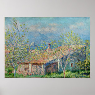 Poster Monet - Maison de jardinier à Antibes 1888