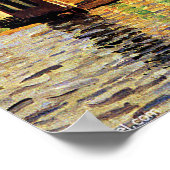 Poster Monet - Maisons sur la rivière Zaan à Zaandam, (Coin)