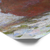 Poster Monet - Meule de blé (effet de neige, jour couvert (Coin)