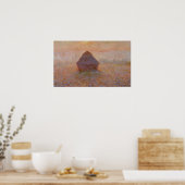Poster Monet - Meule de foin, soleil dans la brume (Cuisine)