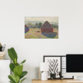 Poster Monet - Meules à midi (Bureau à domicile)