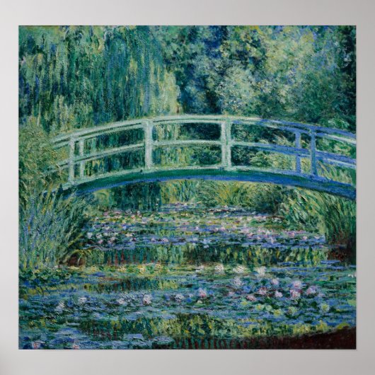 Poster Monet - Nappes à eau et pont japonais (Devant)